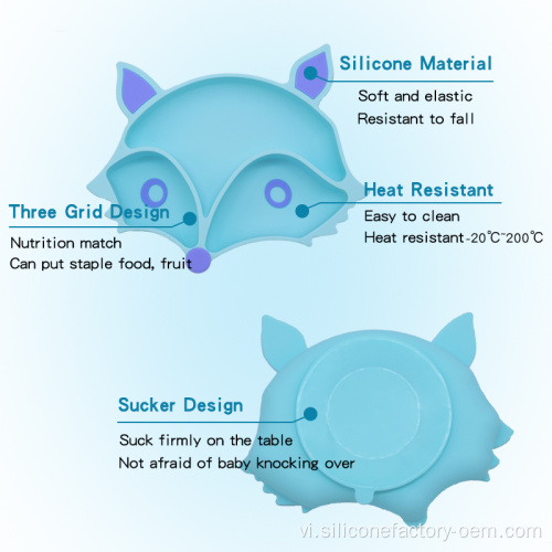 Fox hình bát silicon silicon split tấm